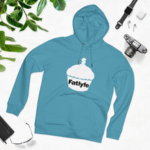 Load image into Gallery viewer, Adult White Fatlyfe Logo Unisex Hoodie