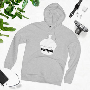 Adult White Fatlyfe Logo Unisex Hoodie