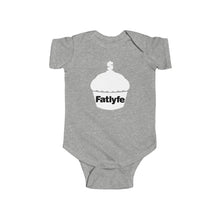 Load image into Gallery viewer, Infant White Fatlyfe Logo Bodysuit