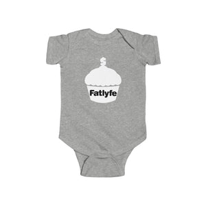 Infant White Fatlyfe Logo Bodysuit
