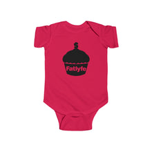 Load image into Gallery viewer, Infant Black Fatlyfe Logo Bodysuit
