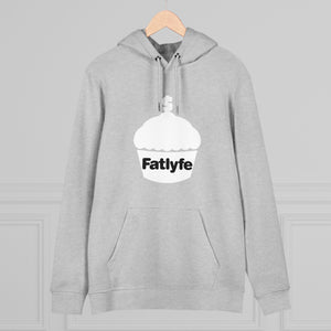 Adult White Fatlyfe Logo Unisex Hoodie
