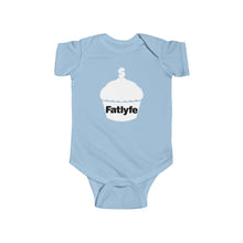 Load image into Gallery viewer, Infant White Fatlyfe Logo Bodysuit