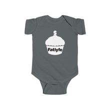 Load image into Gallery viewer, Infant White Fatlyfe Logo Bodysuit