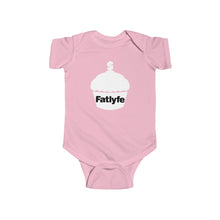 Load image into Gallery viewer, Infant White Fatlyfe Logo Bodysuit