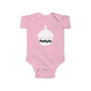 Infant White Fatlyfe Logo Bodysuit