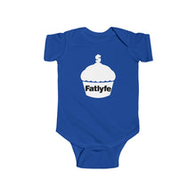 Load image into Gallery viewer, Infant White Fatlyfe Logo Bodysuit