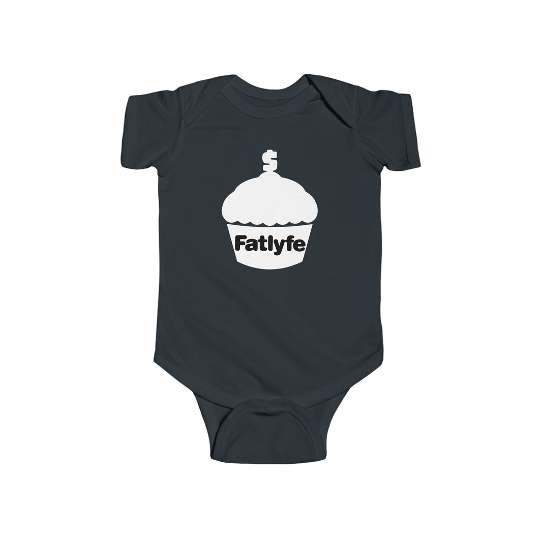 Infant White Fatlyfe Logo Bodysuit
