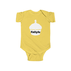 Infant White Fatlyfe Logo Bodysuit