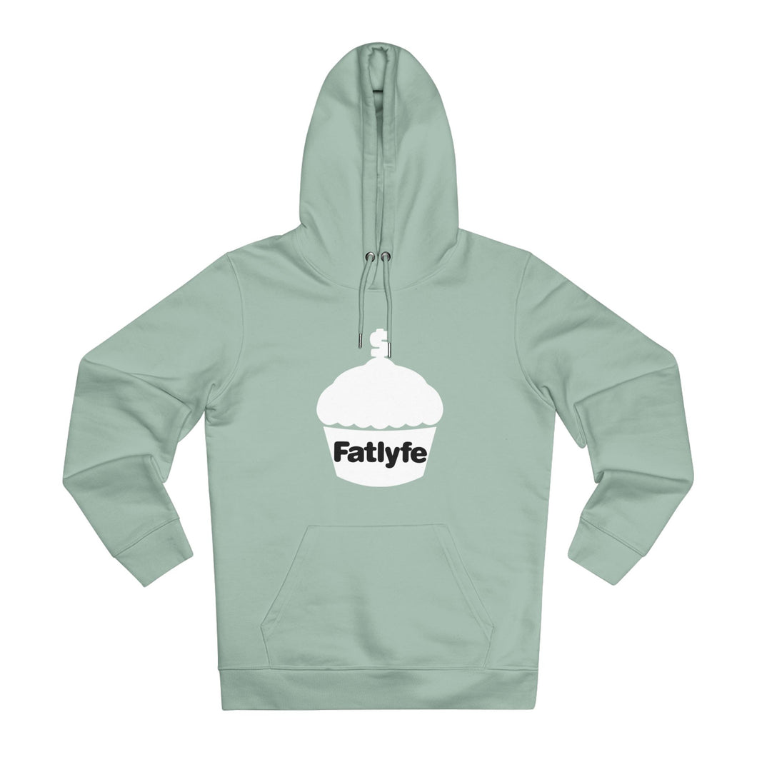 Adult White Fatlyfe Logo Unisex Hoodie