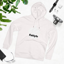 Load image into Gallery viewer, Adult White Fatlyfe Logo Unisex Hoodie
