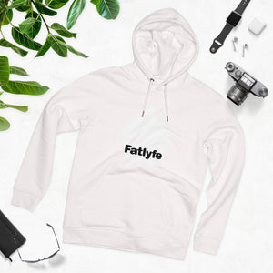 Adult White Fatlyfe Logo Unisex Hoodie
